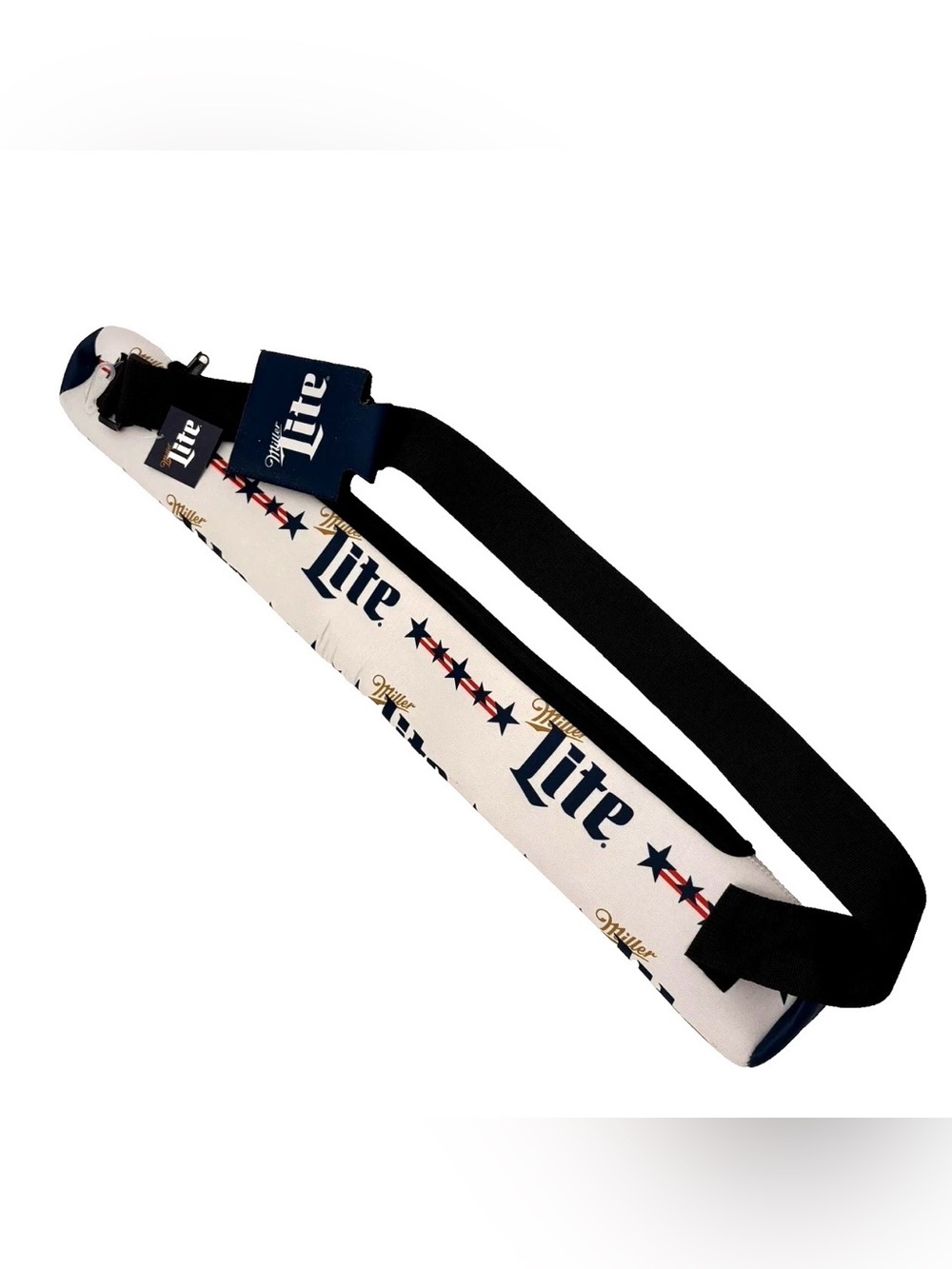 Miller Lite Insulated Can Stacker Beer Cooler Sleeve with Strap